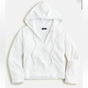 J. crew Towel terry open V-neck hoodie